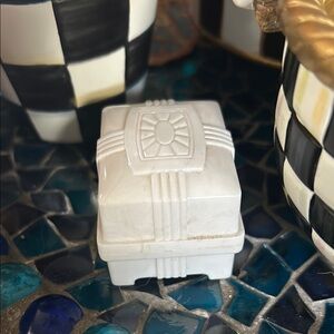 Vintage Art Deco White Celluloid Ring Display Presentation Box